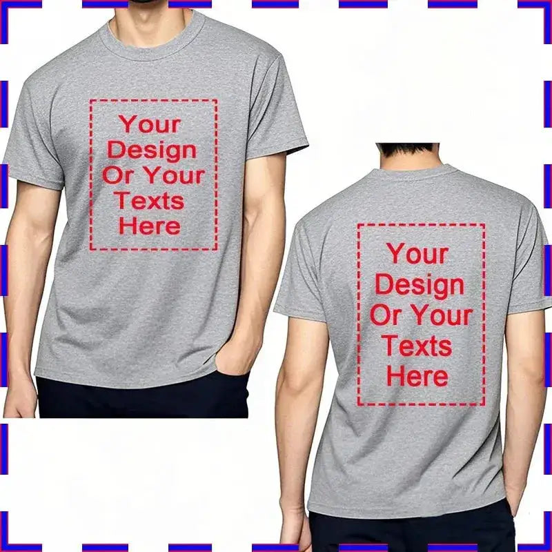 Customized Tee Shirt Your Text Here Premium Cotton Comfortable Men Tshirt Bigger Size O Neck Fashion Perfect Gift summer tees by Dropshipman