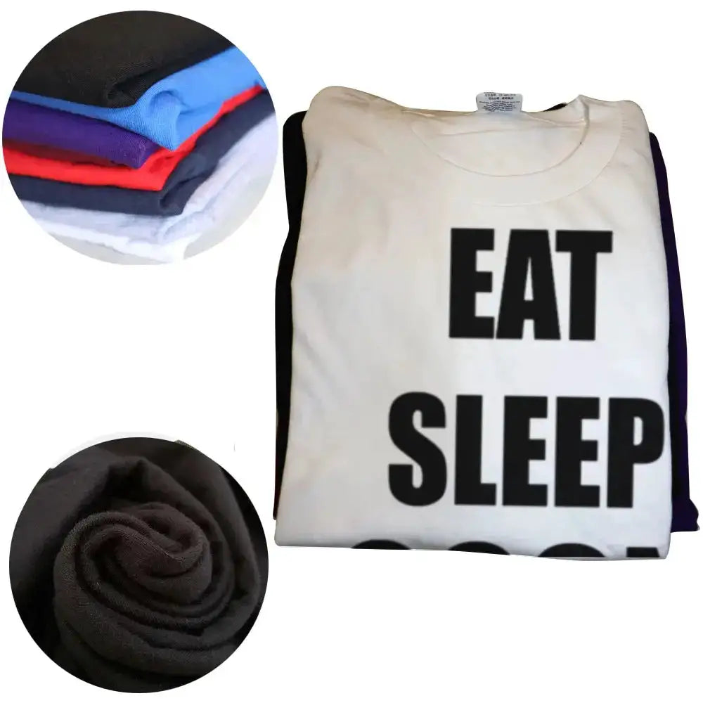 Funny Eat Sleep Goon Repeat Graphic T Shirts Men Women Pure Cotton Humor Streetwear Tee Shirt Short Sleeve Unisex Loose Clothing by Dropshipman