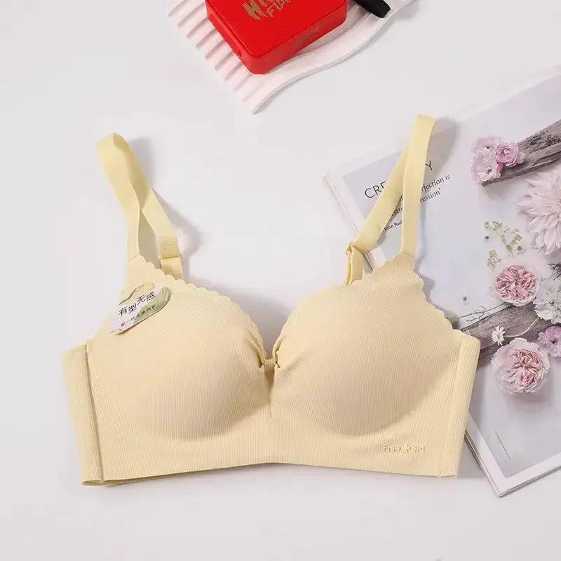 Seamless Underwear for Women with Small Breasts, Push-Up, No Rims, Comfortable, Skin-Friendly, Breast-Retracting, Anti-Sagging Girl&