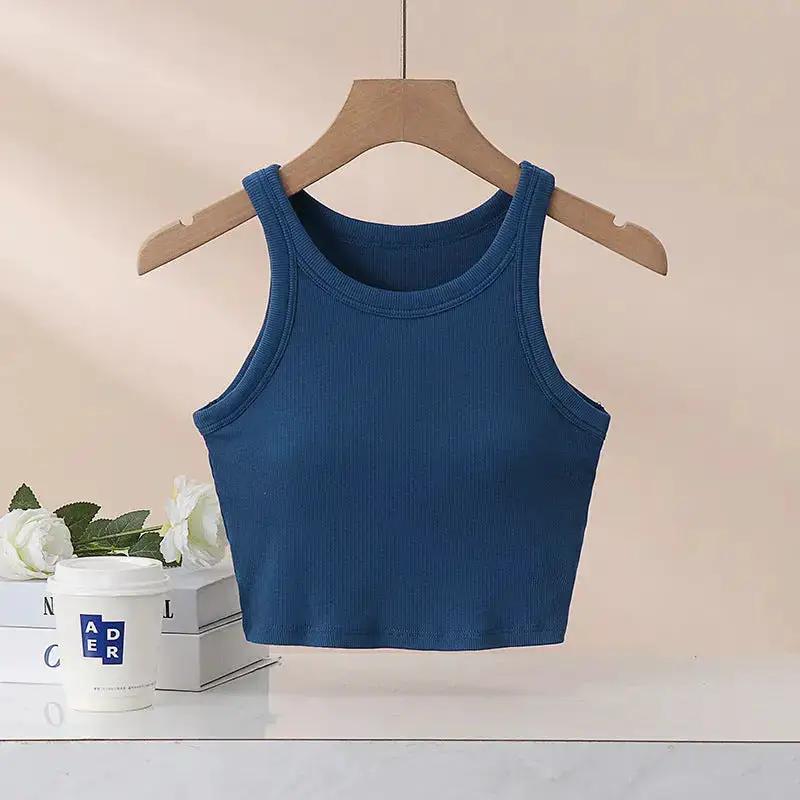 Beautiful Back Underwear Summer New Style Sports Yoga Sling I-shaped Vest with Chest Pad Women&