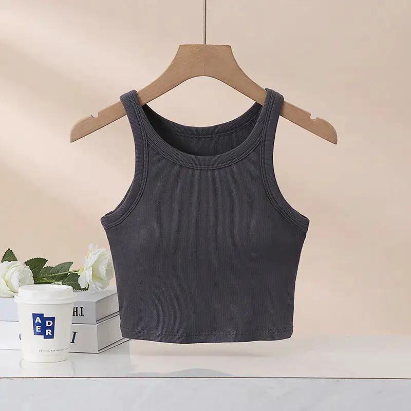 Beautiful Back Underwear Summer New Style Sports Yoga Sling I-shaped Vest with Chest Pad Women&