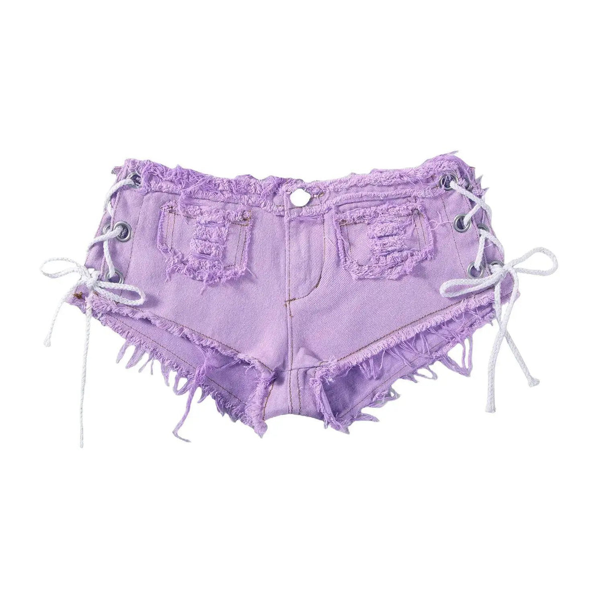 Sexy American Hot Girl Retro Low Waist Denim Shorts Women&