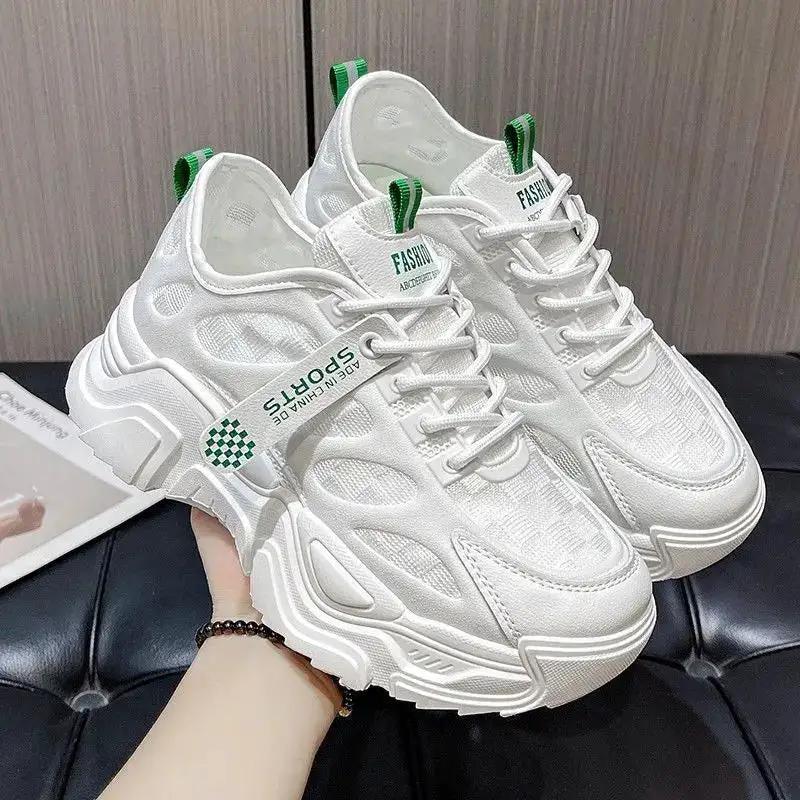 Z Mesh Breathable Daddy Shoes for Women 2024 Summer New Internet Celebrity Thick Sole Versatile Foot-Showing Small Lightweight Casual Sports by Dropshipman