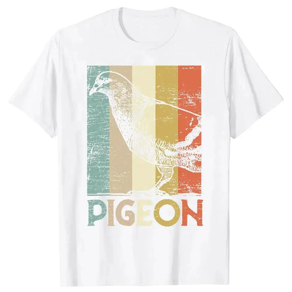 Pigeon Pigeoff Bird Birdwatcher Birdwatching T-shirt Cute Funny Graphic T-shirt Men Tshirt Cotton Loose Oversized T Shirt by Dropshipman
