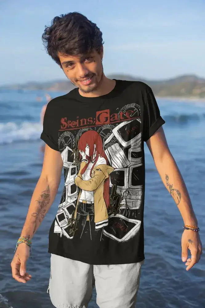 Steins Gate T-Shirt Kurisu Makise Girl Kawaii Waifu Anime Shirt Soft Tee by Dropshipman