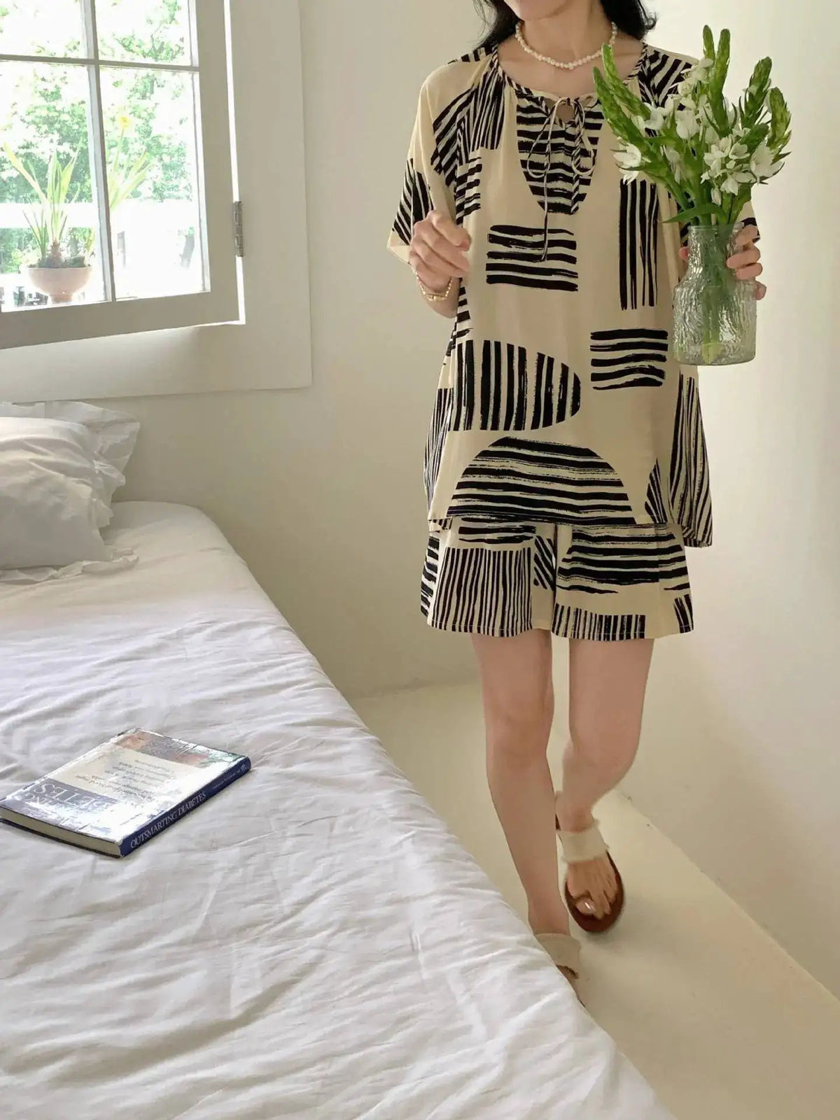 Cotton Silk Sleep Shorts for Women, Summer Thin Style, Trendy Artificial Cotton, Can Be Worn Outside, Japanese Style, Cute Home Wear by Dropshipman