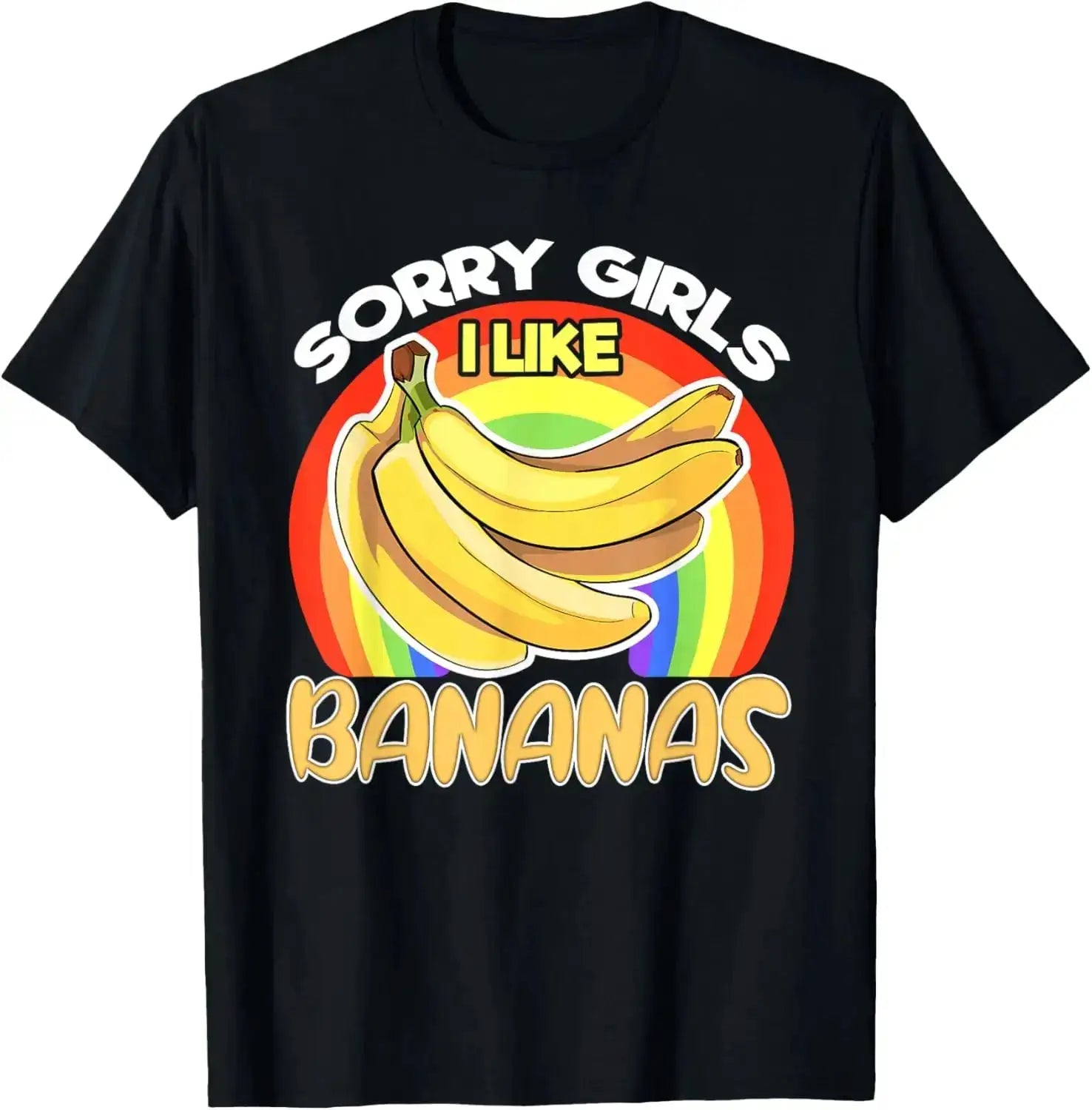 "Sorry Girl I Love Banana" Fun LGBTQ Gay Pride T-shirts Men Short Sleeve Fashion Streetwear Tshirts by Dropshipman