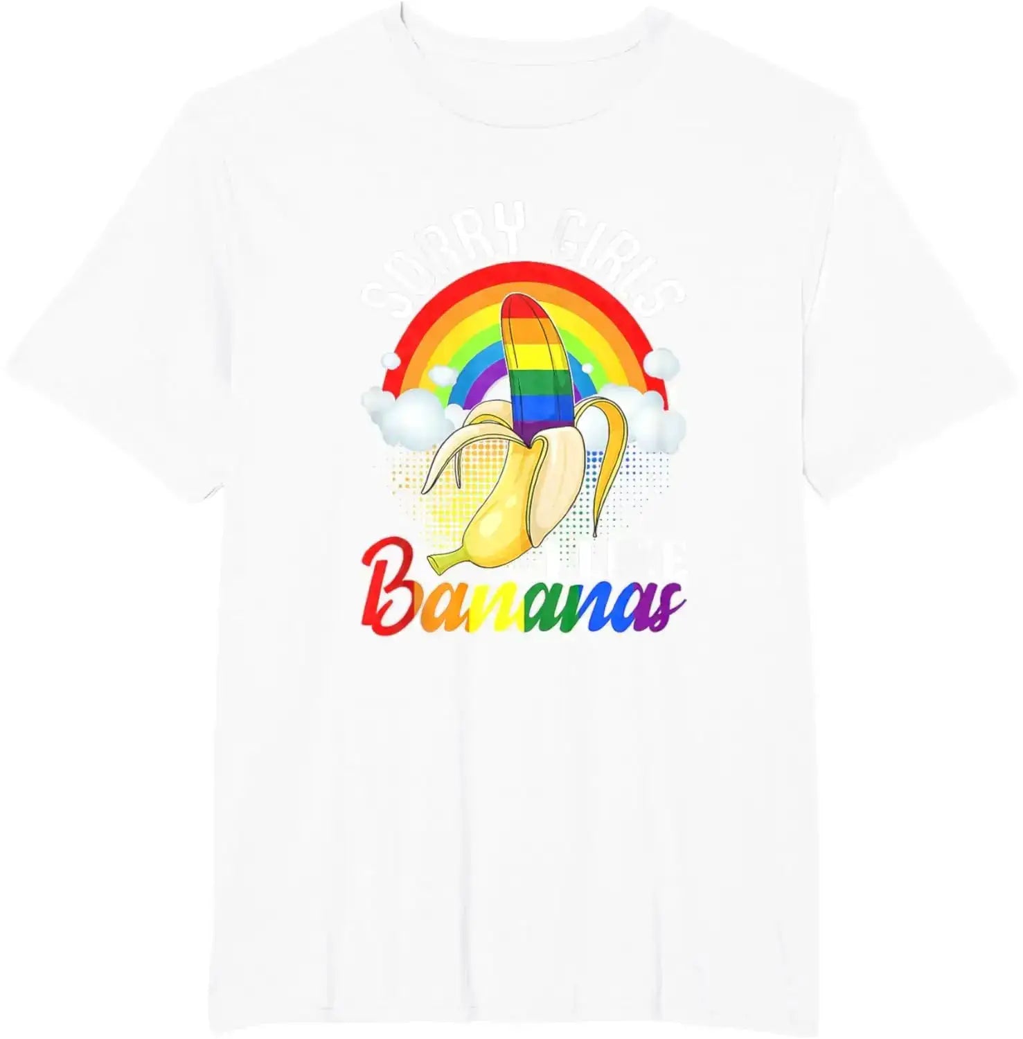 "Sorry Girl I Love Banana" Fun LGBTQ Gay Pride T-shirts Men Short Sleeve Fashion Streetwear Tshirts by Dropshipman