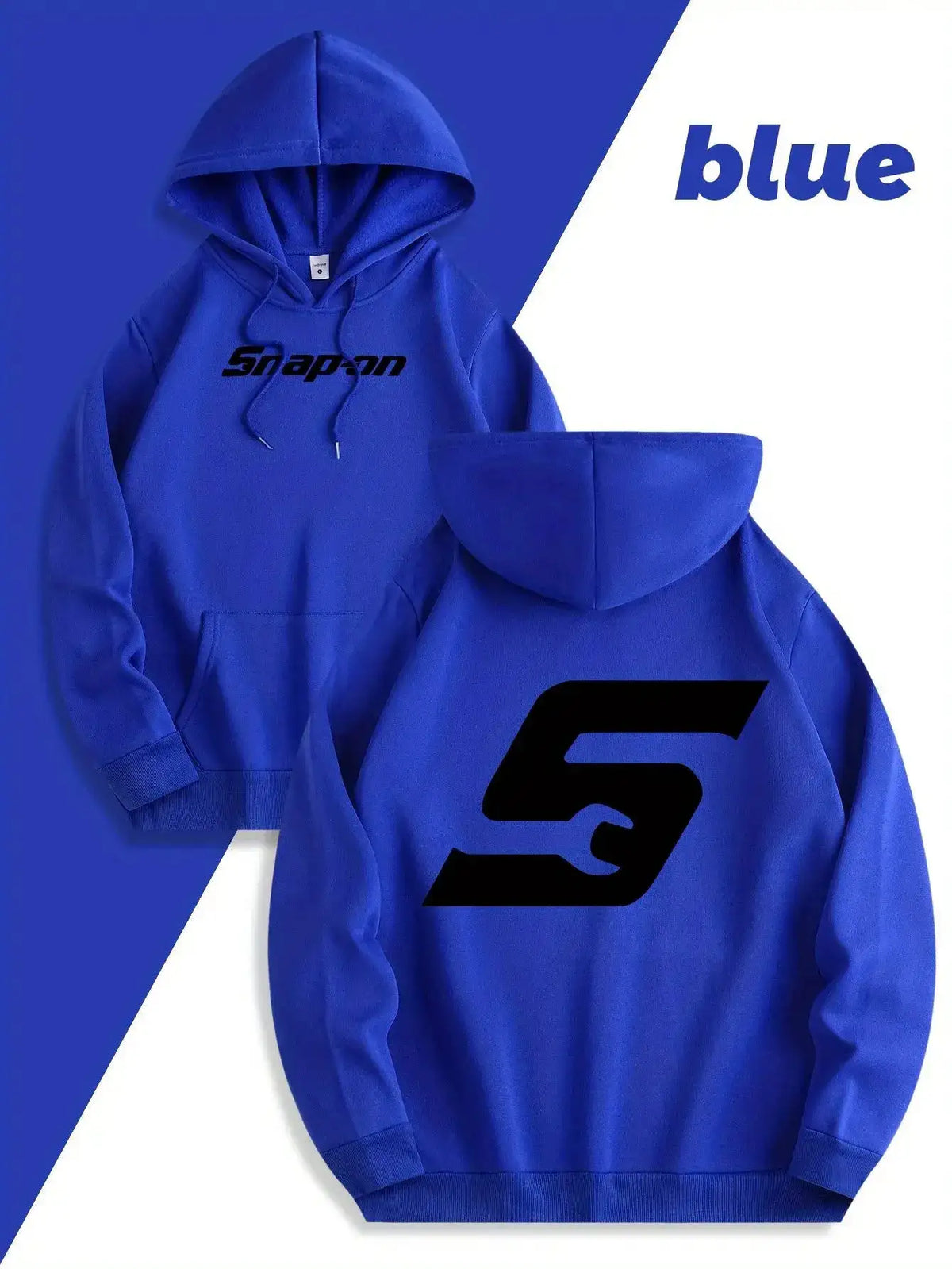 2025 Red Snapon Hooded Sweatshirt Casual Long Sleeve Pullover100_ Polyester Knit Fabric All-Season Warm Hoodie with Drawstring by Dropshipman