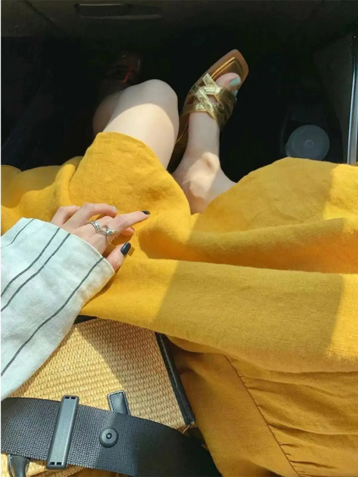 Summer New Cotton and Linen Ins Gentle Solid Color Sleeveless dress French Loose Strap Slimming Holiday Style Long Dress by Dropshipman