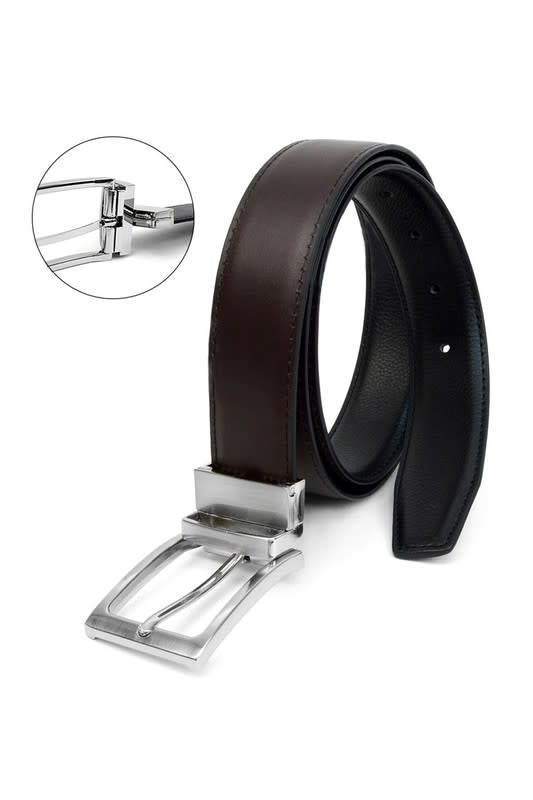 Reversible Genuine Leather Black/Brown Men&