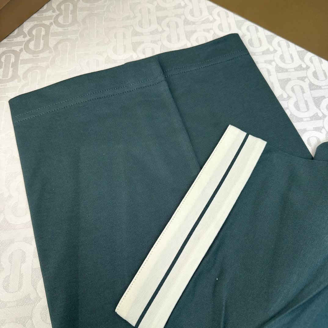 Burberry Green T-Shirt Without Collar