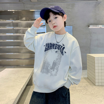 Boys Spider Print Crewneck Shirt