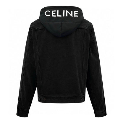 CELINE Washed Grey Denim Jacket – Casual Single-Breasted