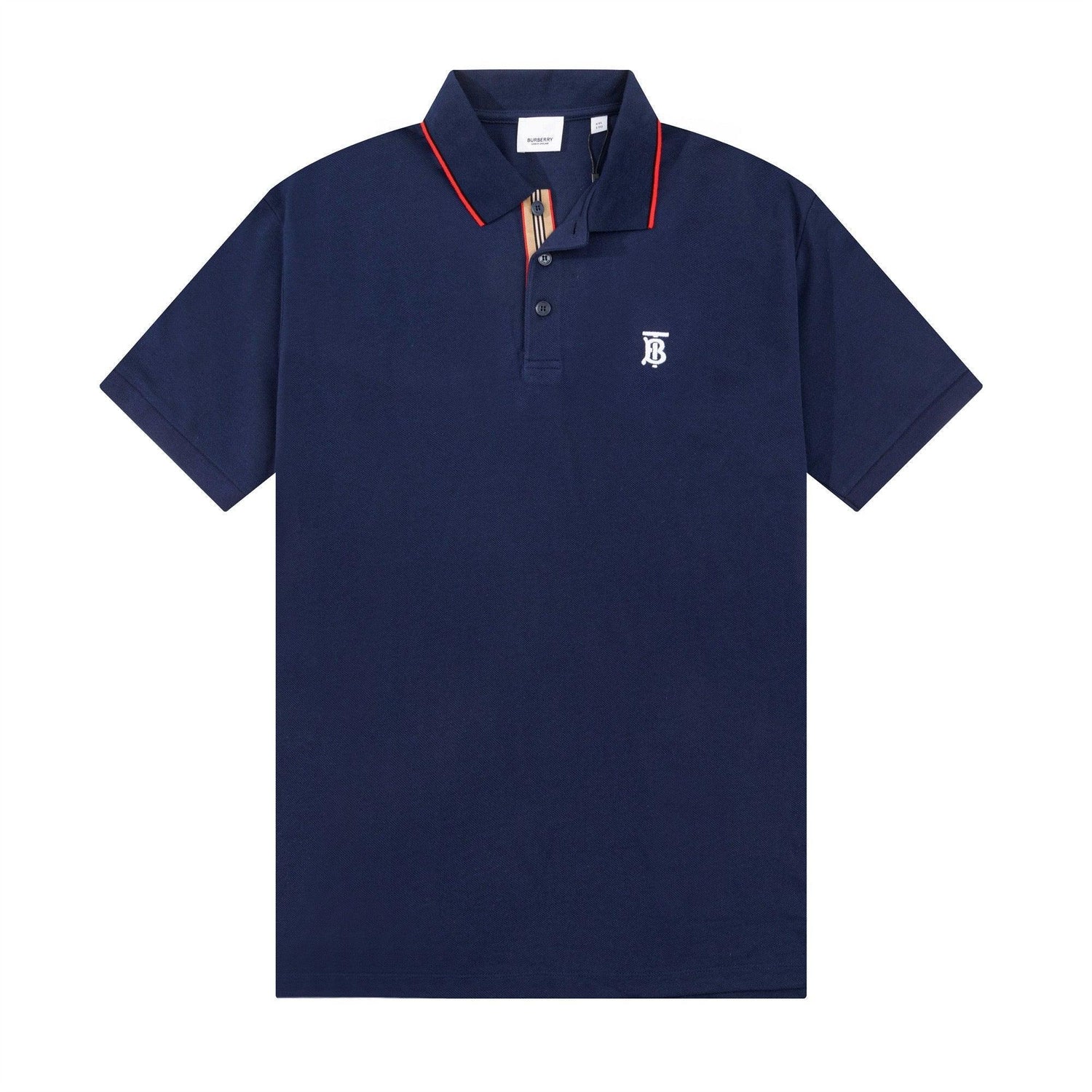 Burberry Blue T-Shirt With Collar