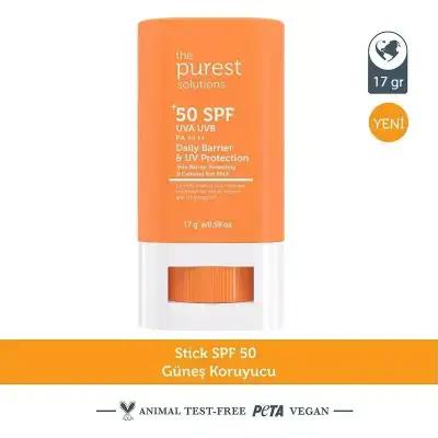 The Purest Solutions SPF50+ Sunscreen Stick: High UVA/UVB &amp; Blue Light Protection - Natural, Portable, &amp; Water Resistant for Sensitive &amp; Oily Skin