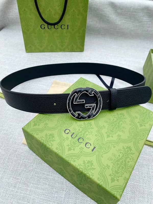 GUCCI Embellished coated-canvas and leather belt &
