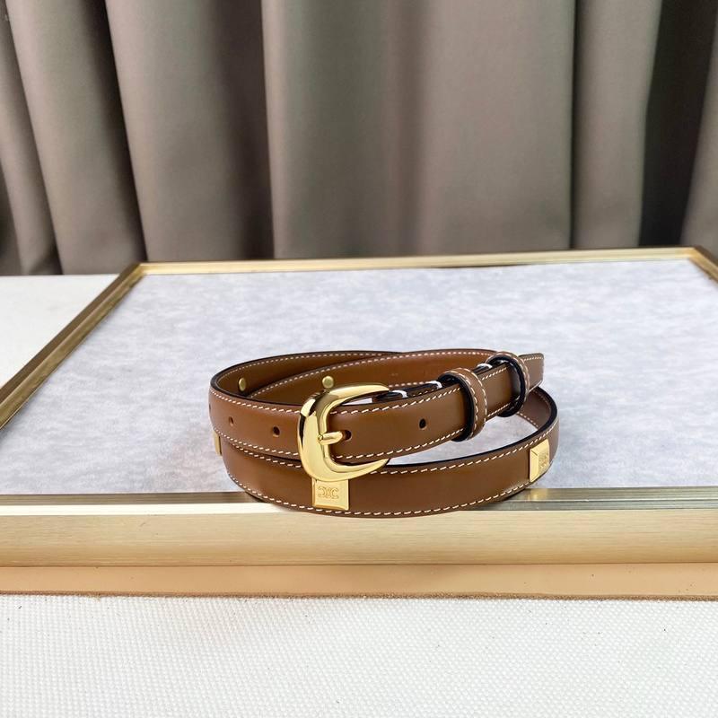 Celine Women Gold Buckle Belt &