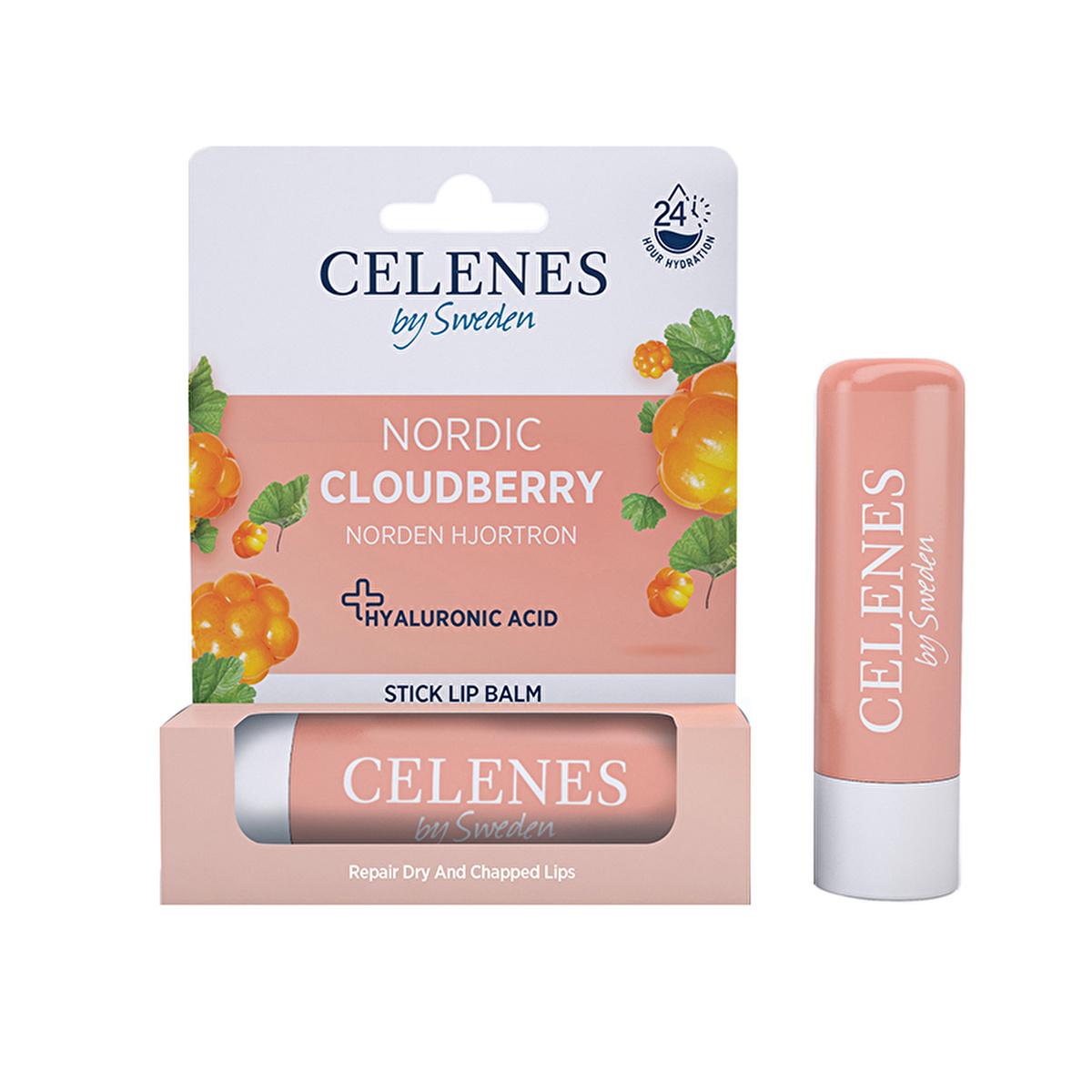 Celenes Nordic Cloudberry Stick Lip Balm - Natural Tinted Moisturizer with Hyaluronic Acid &amp; Cloudberry Extract