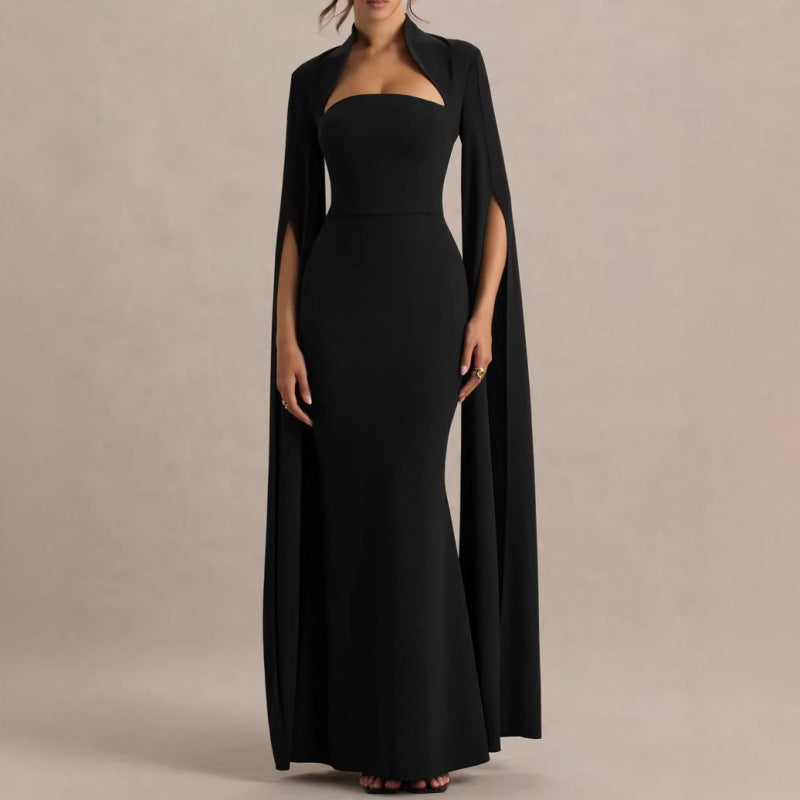 Slim Fit Bodycon Dress with Slit Sleeves