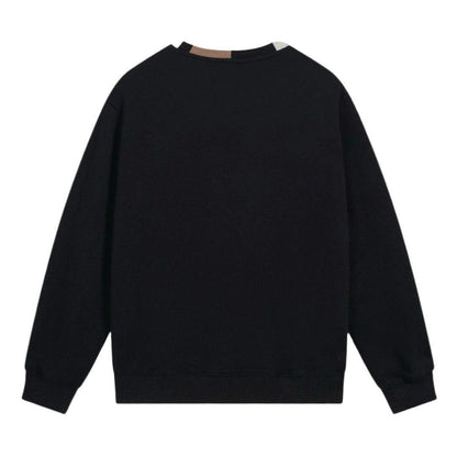 BURBERRY JARRAD BLACK COTTON ICON STRIPE COLLAR RED LOGO SWEATER