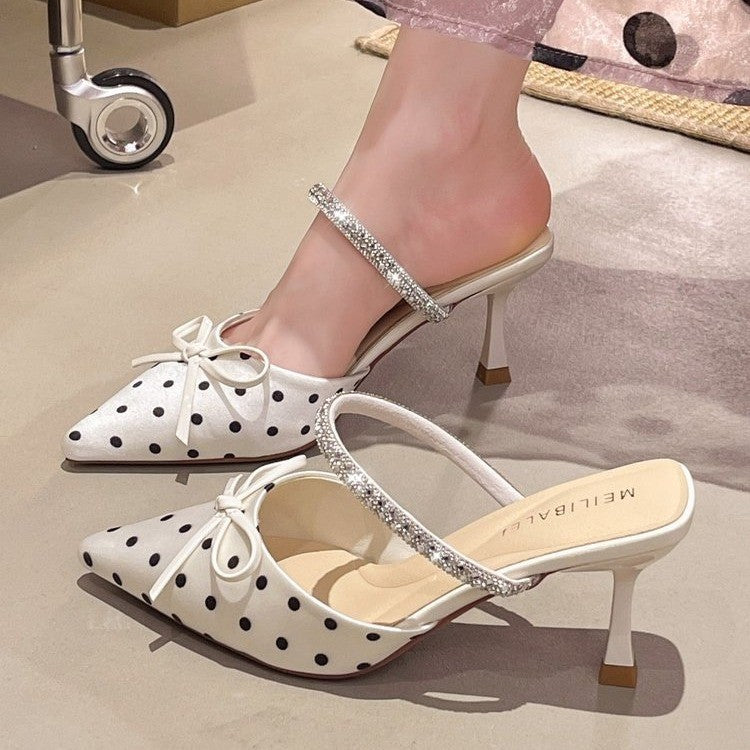 Polka-dot high heels