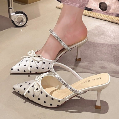 Polka-dot high heels