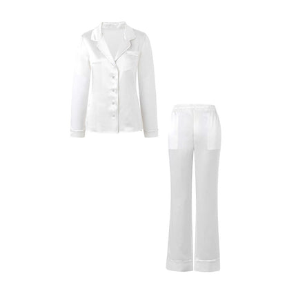 Women?s high-end 100% mulberry silk loungewear set with built-in bra pads.
