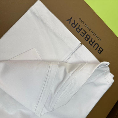 Burberry White T-Shirt Without Collar