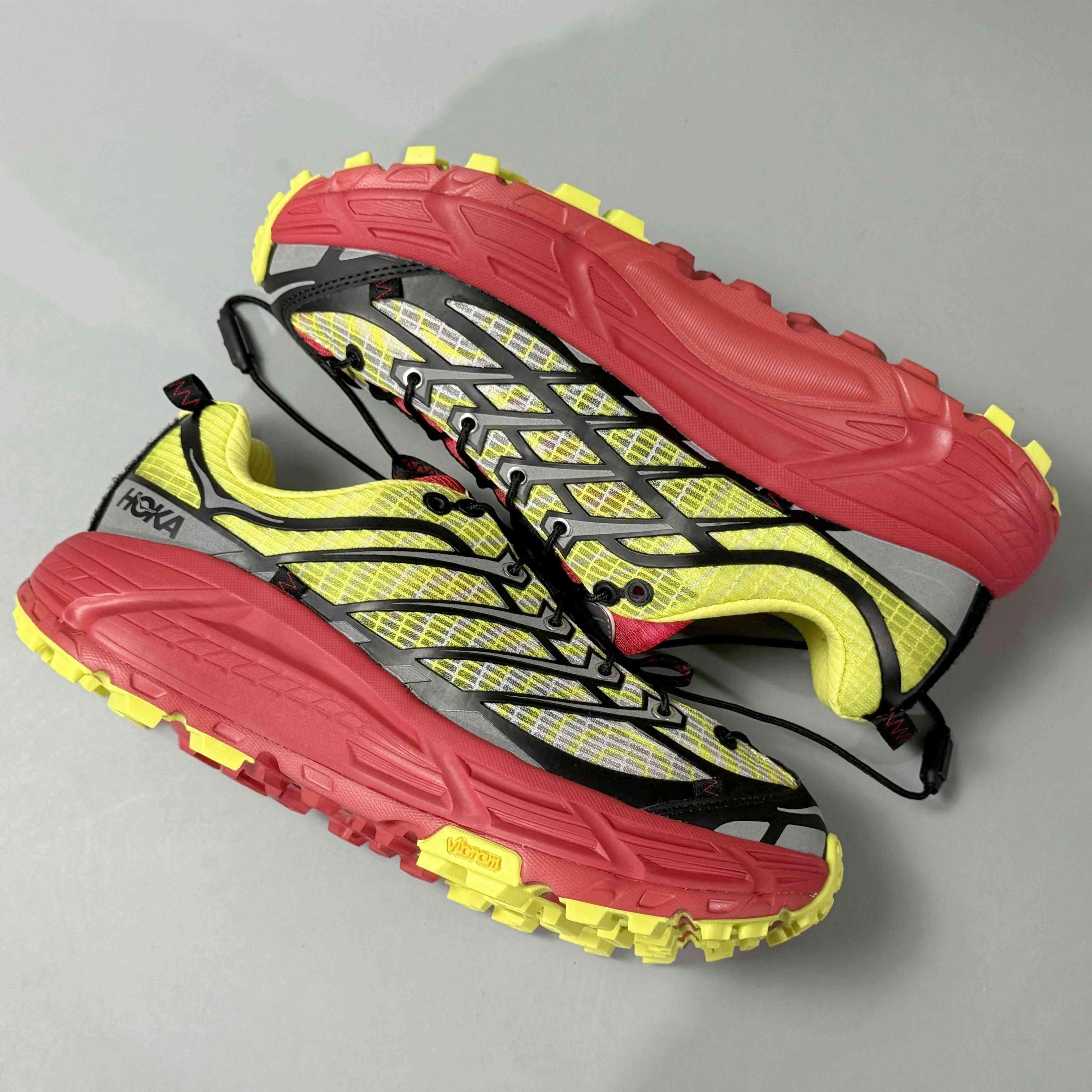 Nicole McLaughlin × Hoka Mafate Three 2 "Red/Neon Green