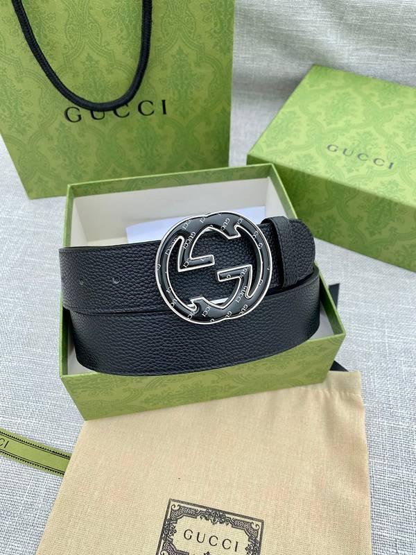 GUCCI Embellished coated-canvas and leather belt &