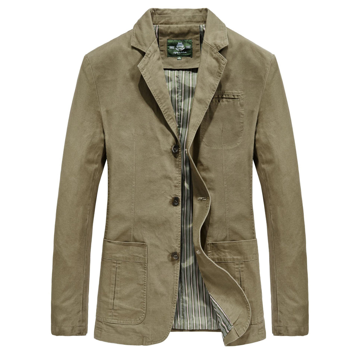 Classic Lapel Cotton Jacket for Men