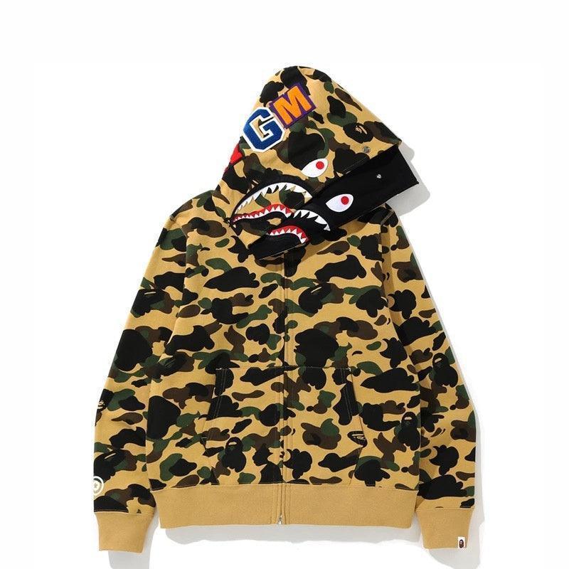 BAPE 1st Camo Shark Full Zip Hoodie (FW21) Yellow