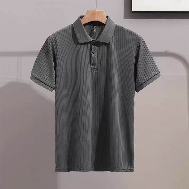 Mens Breathable Ice Silk Polo Shirt