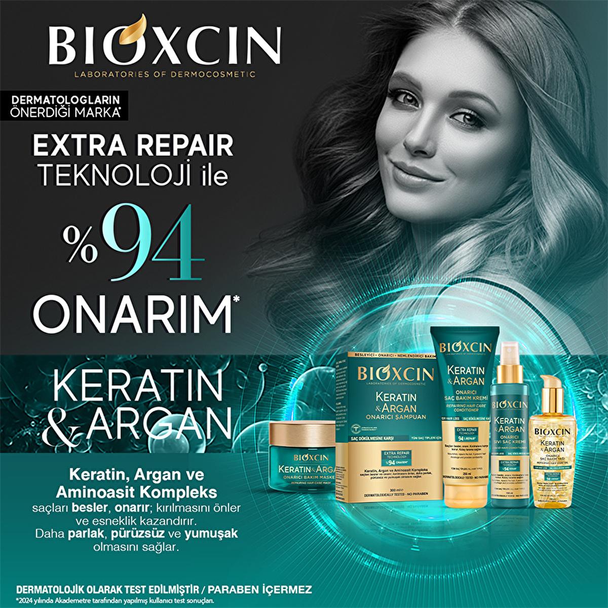 Bioxcin Keratin &amp; Argan Hair Care Oil - Nourishing, Repairing, and Moisturizing for Damaged Hair