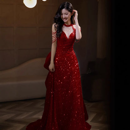 Halter Neck Evening Dress