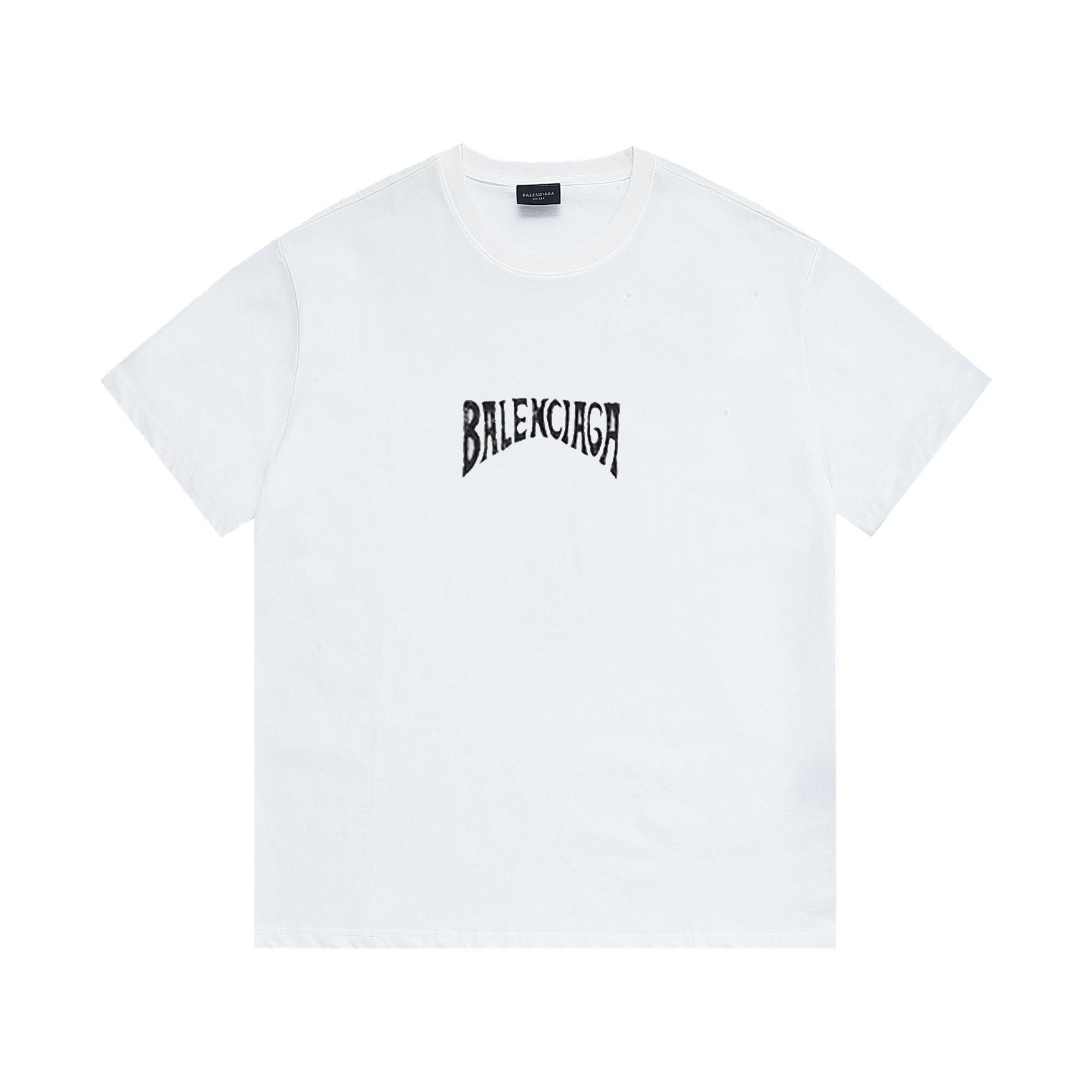 Balenciaga White T-Shirt Without Collar