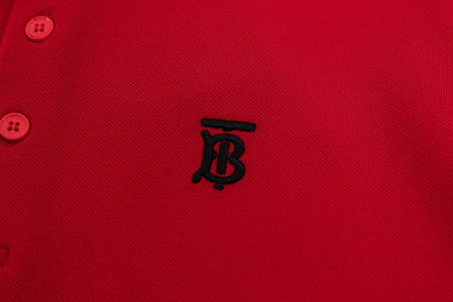 Burberry Red T-Shirt With Collar