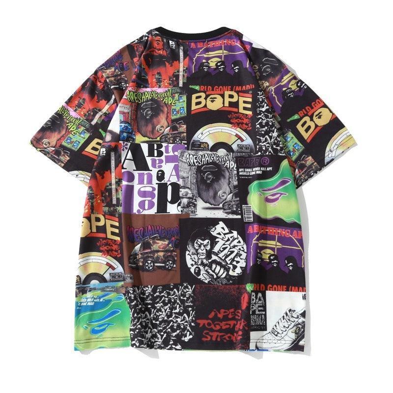 BATHING APE MEN T-SHIRT CUT AND SEWN BAPE ALBUM MONOGRAM TEE