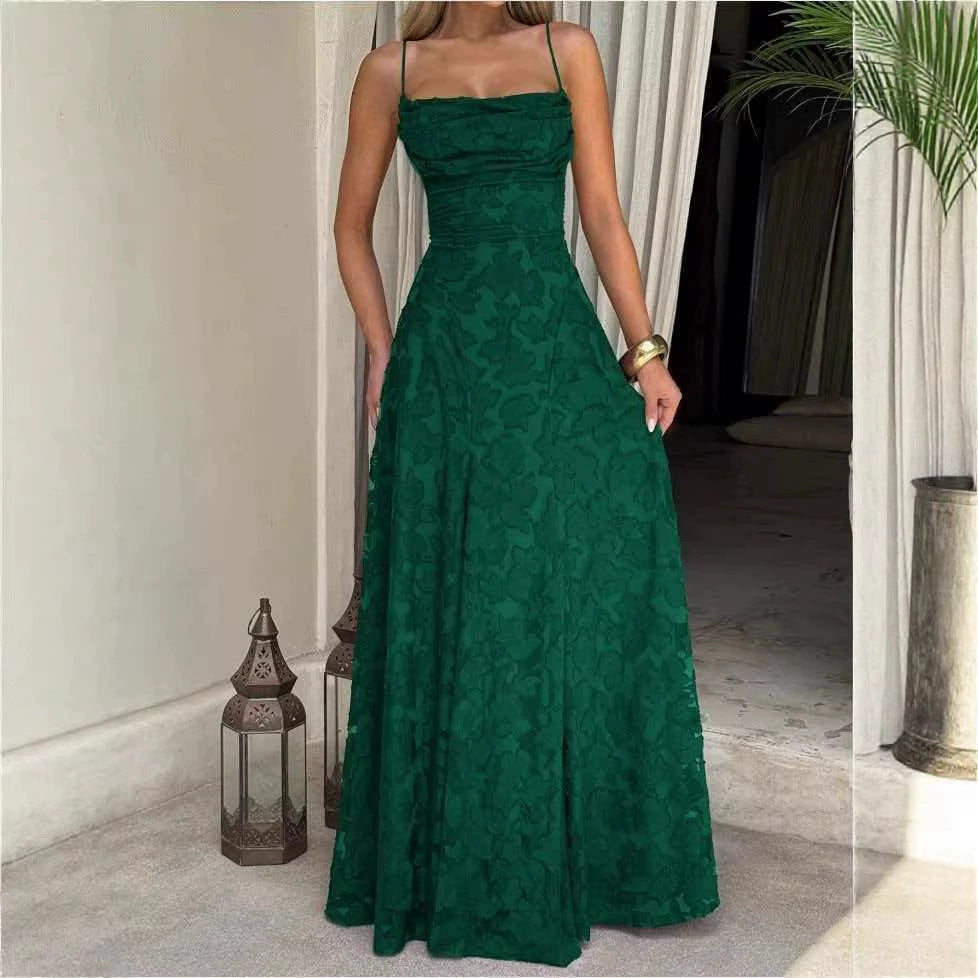 Elegant One-Shoulder Chiffon Dress