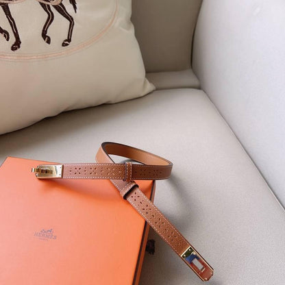 Hermes Men Gold Buckle Belt &