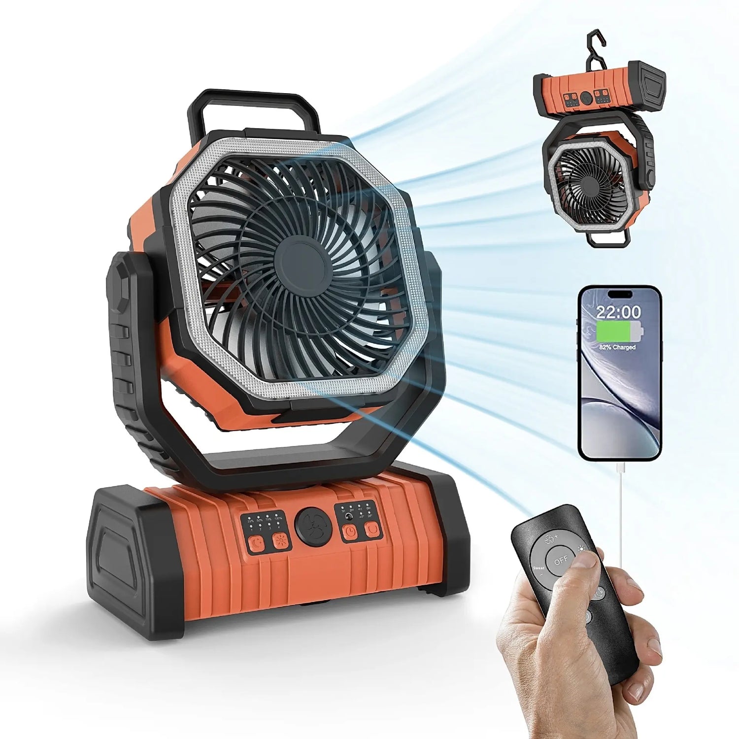 Outdoor Household Power Bank LED Light Camping Fan SHOPEZRA L.L.C.