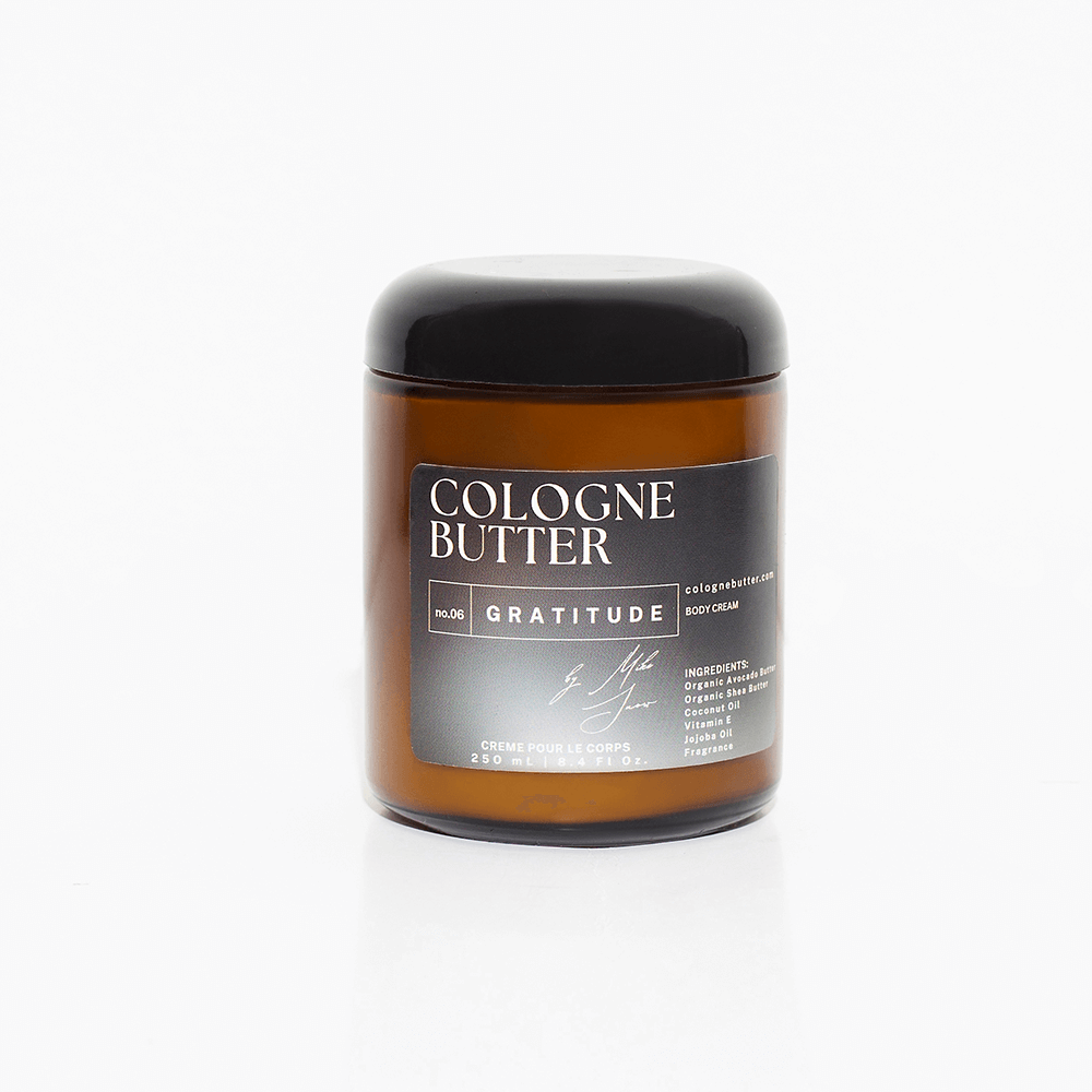GRATITUDE – Luxury Fragrance Body Butter | Honey, Smoky Cedarwood &amp; Sandalwood Cologne Scent Moisturizing Skin Butter | Cologne Butter