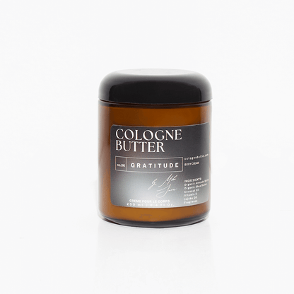 GRATITUDE – Luxury Fragrance Body Butter | Honey, Smoky Cedarwood &amp; Sandalwood Cologne Scent Moisturizing Skin Butter | Cologne Butter
