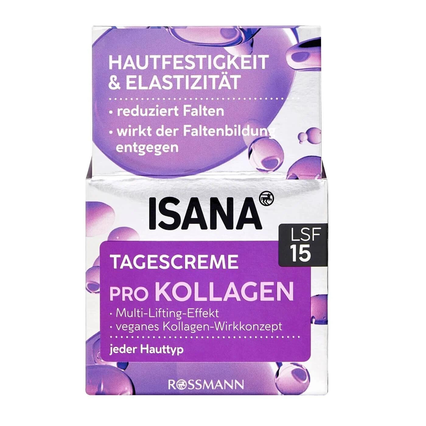 Isana Pro-Collagen Day Cream SPF15 Firming Moisturizer 50ml