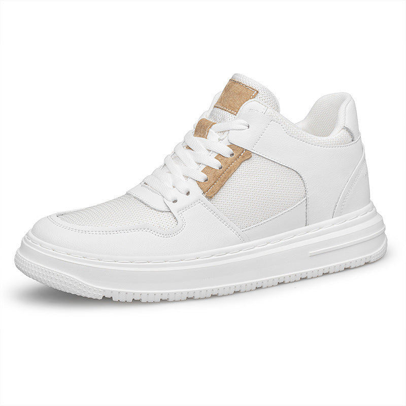 Invisible Height Increasing Hollow Casual Leather Shoes for Men