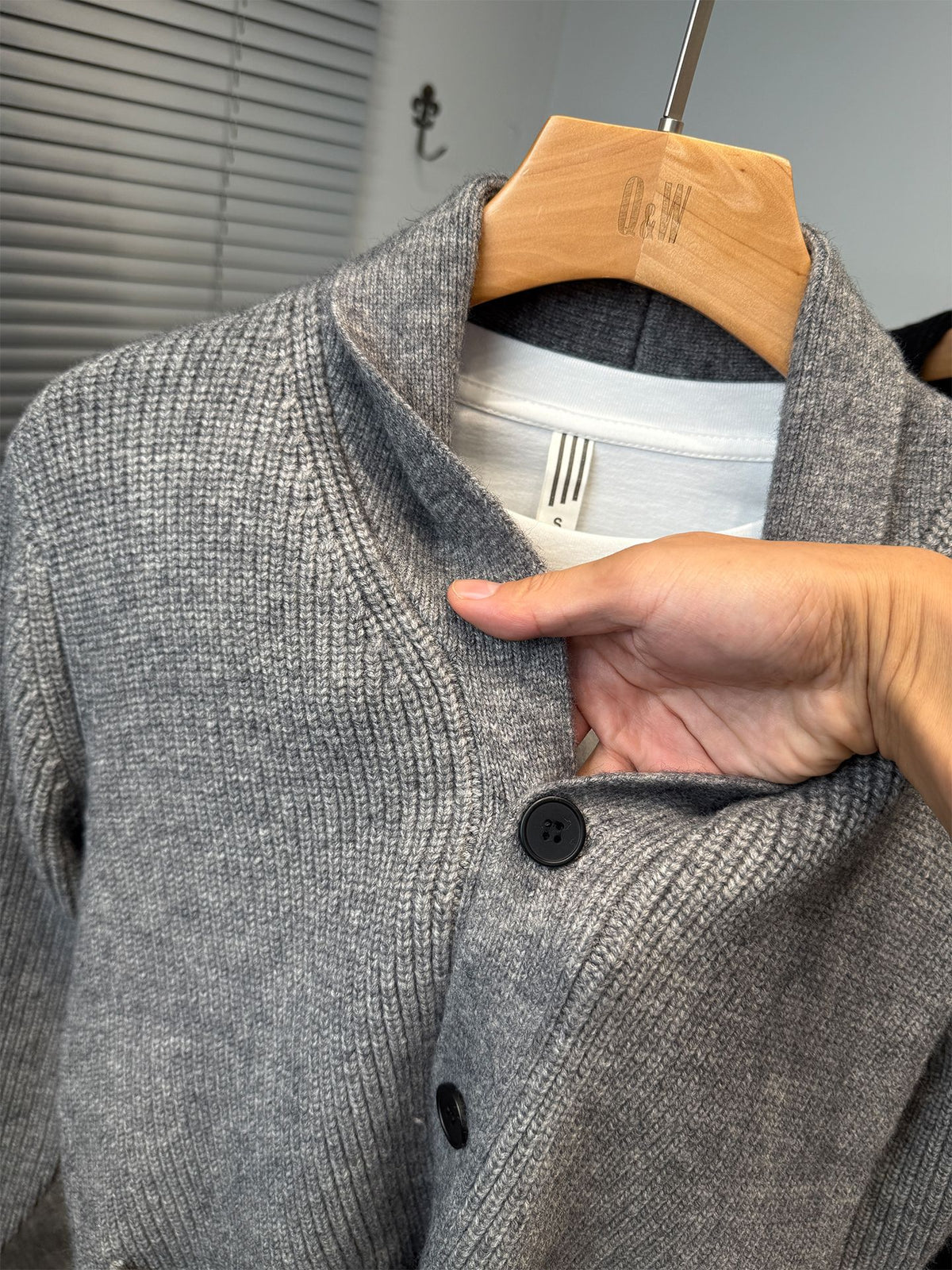 Men Baseball Collar Sweater Jacket Thick Korean Style Casual Cardigan