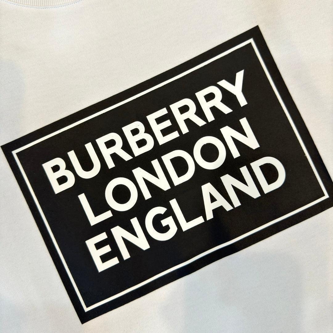 Burberry White T-Shirt Without Collar