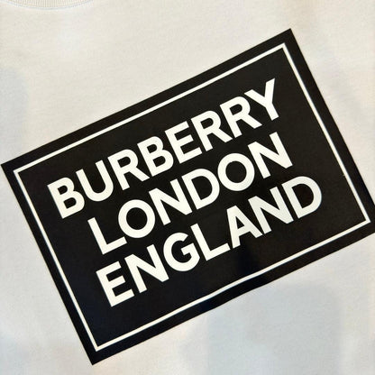 Burberry White T-Shirt Without Collar