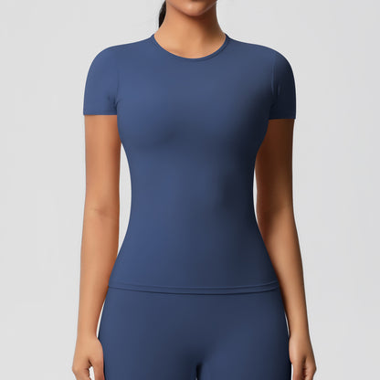 Sanded Tight-Fit Short Sleeve T-Shirt